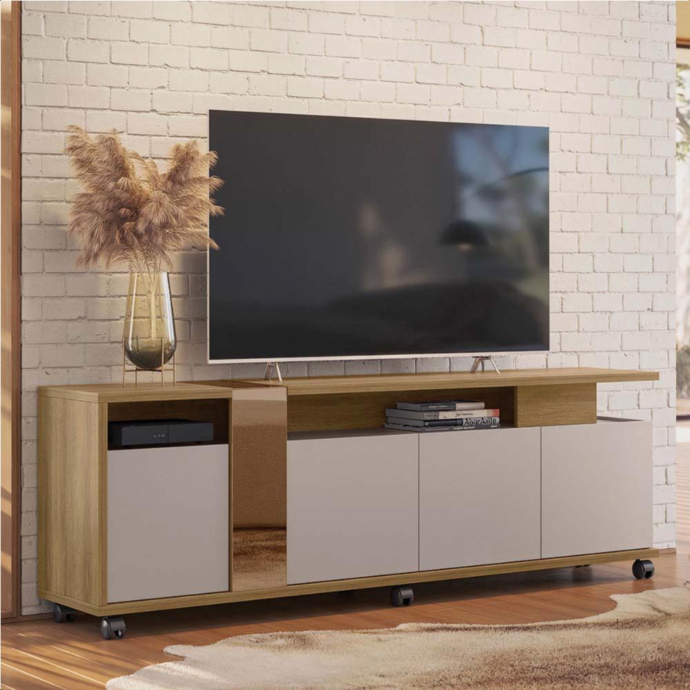 Conjunto Sala De Estar Rack Bancada Mesa Columbus Caemmun