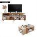 Conjunto Sala De Estar Rack Bancada Mesa Columbus Caemmun