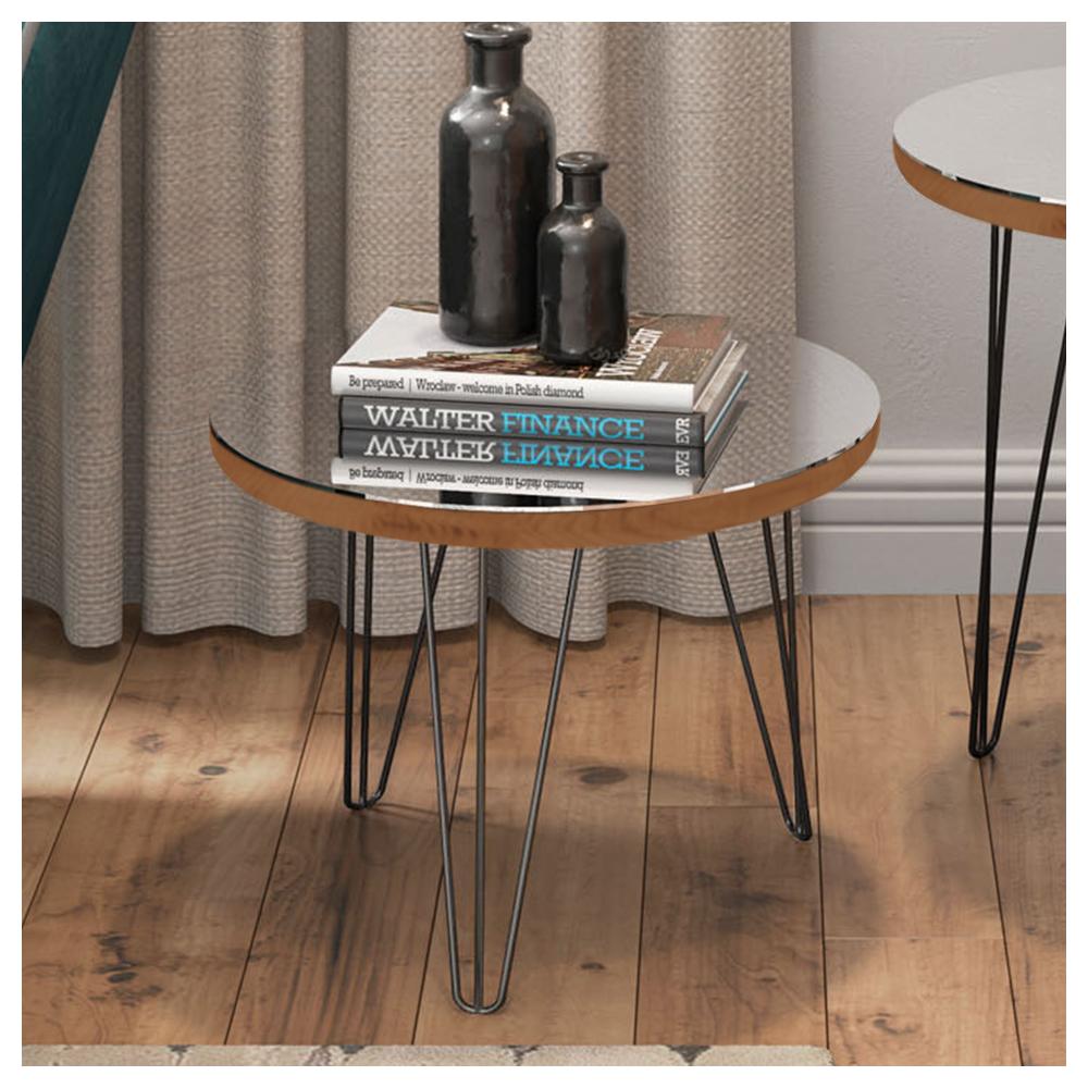 Conjunto Sala de Estar Bancada E Mesa Harmony Marrom Caemmun