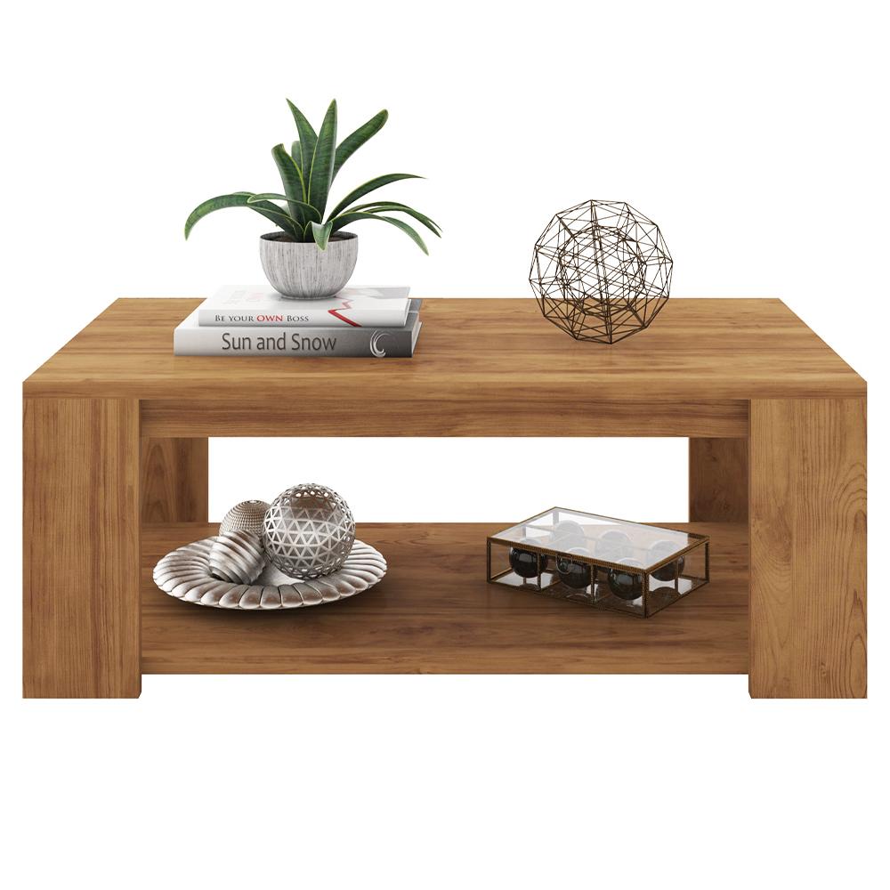 Conjunto Sala de Estar Bancada Mesa Marrom Harmony Caemmun