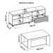 Conjunto Sala de Estar Bancada Mesa Marrom Harmony Caemmun