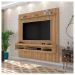 Conjunto Sala de Estar Painel Mesa Marrom Norton Caemmun