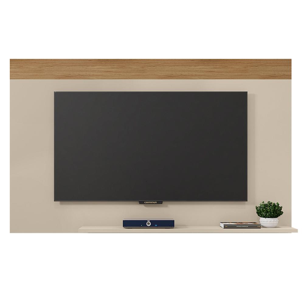 Conjunto Sala de Estar Painel e Aparador Bege Malha Caemmun