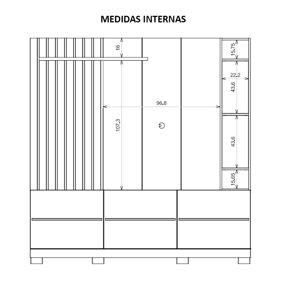 Estante Home Para TV até 70 Polegadas Space Marrom Caemmun