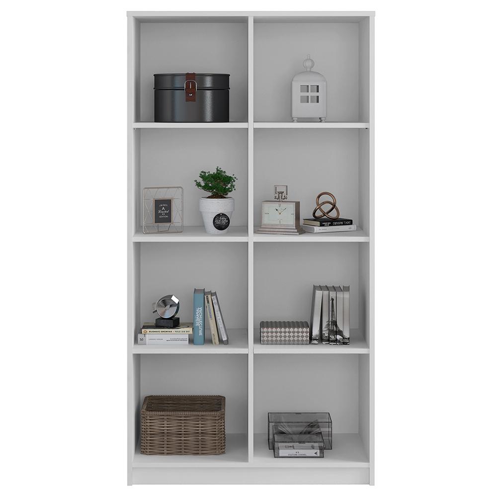 Estante Para Livros Alta Decorativa Meta Branca Caemmun