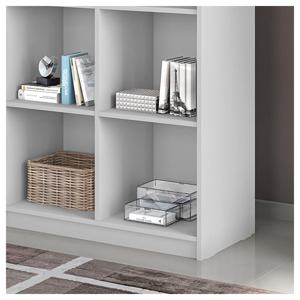 Estante Para Livros Alta Decorativa Meta Branca Caemmun