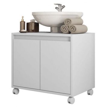 Gabinete Armário Para Banheiro 2 Portas Clean Branco Caemmun é boa?