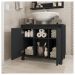 Gabinete Armário Para Banheiro 2 Portas Clean Preto Caemmun