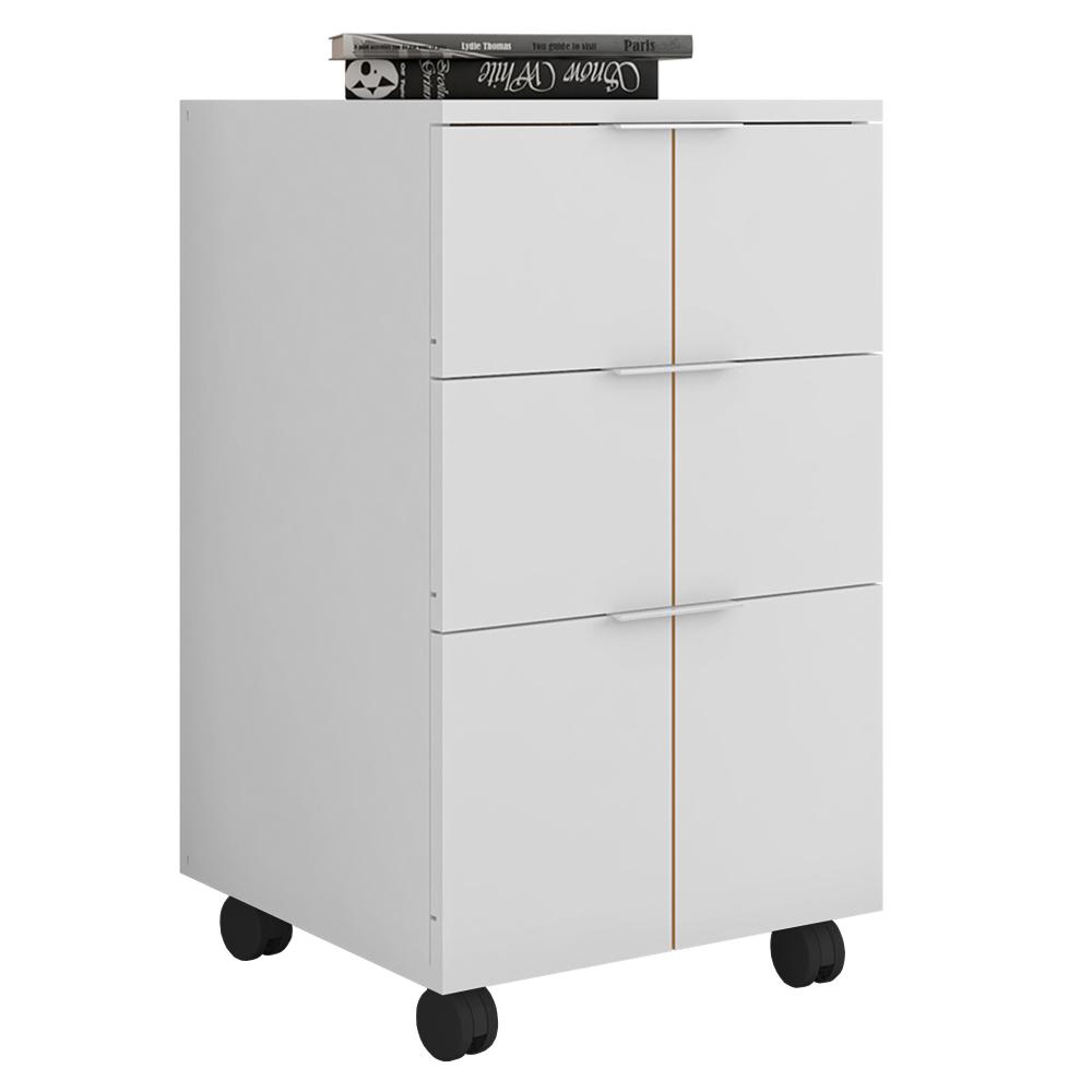 Gaveteiro 3 Gavetas Cubic Branco Fosco - Caemmun