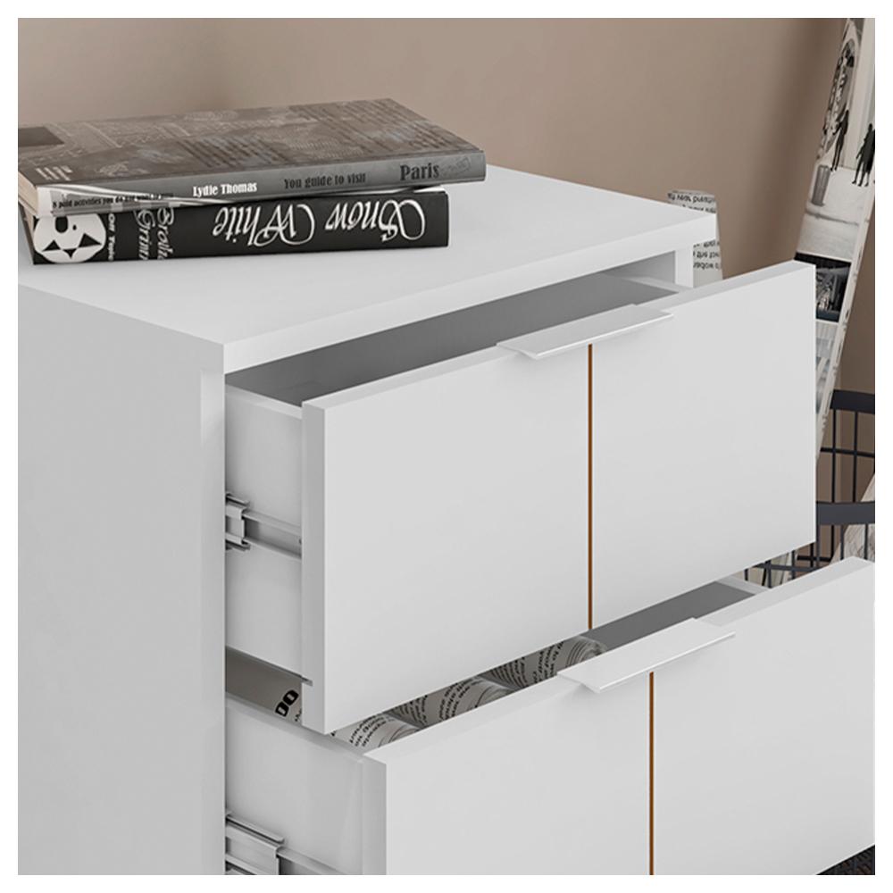 Gaveteiro 3 Gavetas Cubic Branco Fosco - Caemmun