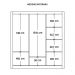 Guarda Roupa 3 Portas 4 Gavetas Marrom New Glass Caemmun