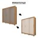 Guarda Roupa Casal 3 Portas 2 Gavetas Com 8 Pés Marrom