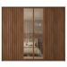 Guarda Roupa Casal 6 Portas 2 Espelhos Centurium Marrom