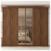 Guarda Roupa Casal 6 Portas 2 Espelhos Centurium Marrom