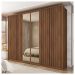 Guarda Roupa Casal 6 Portas 2 Espelhos Centurium Marrom