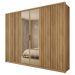 Guarda Roupa Casal 6 Portas 2 Espelhos Marrom Centurium
