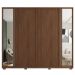Guarda Roupa Casal 6 Portas 2 Espelhos Marrom Next