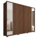 Guarda Roupa Casal 6 Portas 2 Espelhos Marrom Next