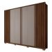 Guarda Roupa Casal 6 Portas 6 Gavetas Moon Marrom Caemmun
