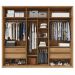Guarda Roupa Casal 6 Portas Espelho 4 Gavetas Marrom Reflex
