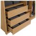 Guarda Roupa Casal 6 Portas Espelho 6 Gavetas Marrom Reflex