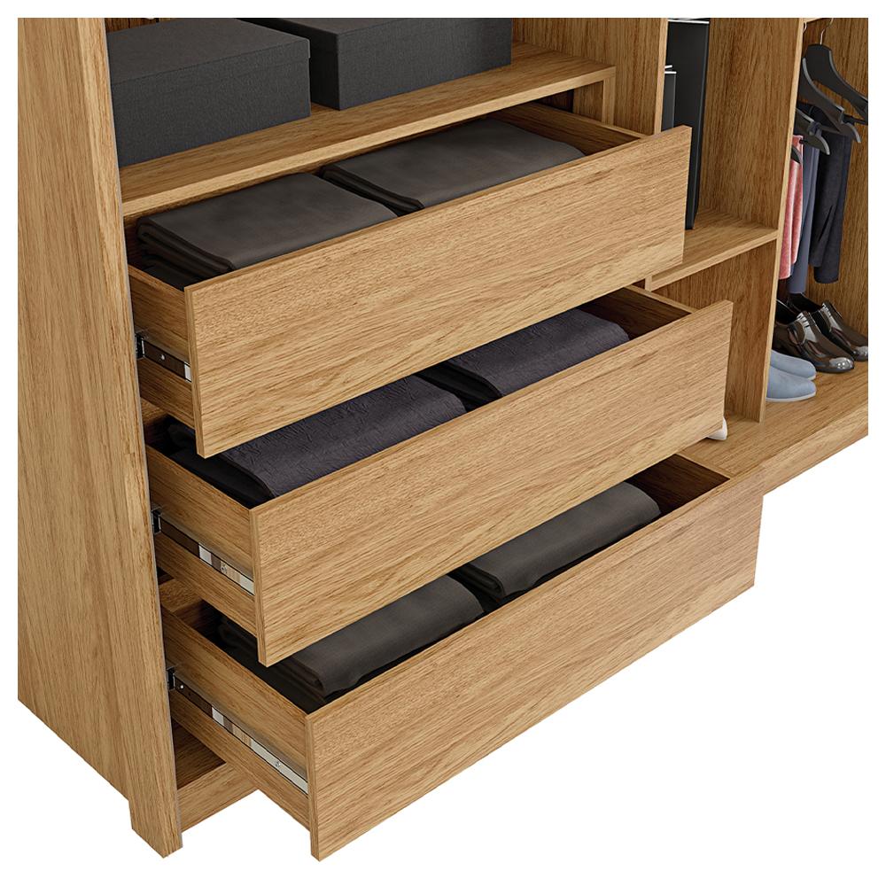 Guarda Roupa Casal 6 Portas Espelho 6 Gavetas Marrom Reflex