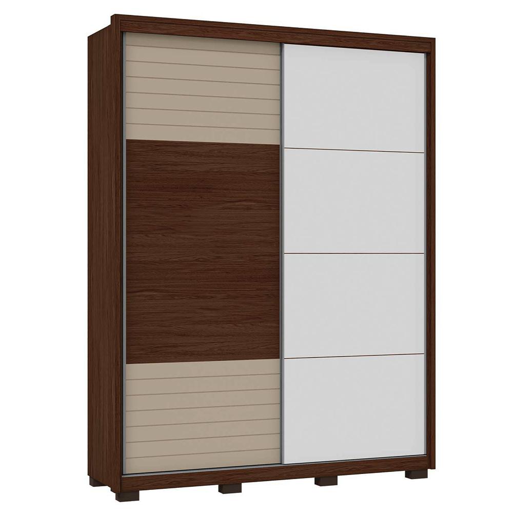 Guarda Roupa Casal Confort 2 Portas 3 Gavetas Marrom Caemmun