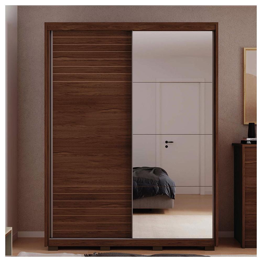 Guarda Roupa Casal Confort 2 Portas 3 Gavetas Marrom Caemmun