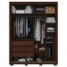 Guarda Roupa Casal Confort 2 Portas 3 Gavetas Marrom Caemmun