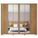Guarda Roupa Casal Grande 6 Portas 4 Espelhos Marrom Apollo