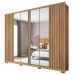 Guarda Roupa Casal Grande 6 Portas 4 Espelhos Marrom Apollo