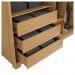 Guarda Roupa Casal Grande 6 Portas 4 Espelhos Marrom Apollo
