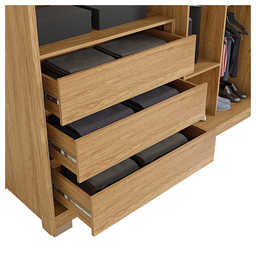 Guarda Roupa Casal Grande 6 Portas 4 Espelhos Marrom Apollo