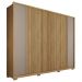 Guarda Roupa Casal Grande 6 Portas 4 Gavetas Marrom Proximus
