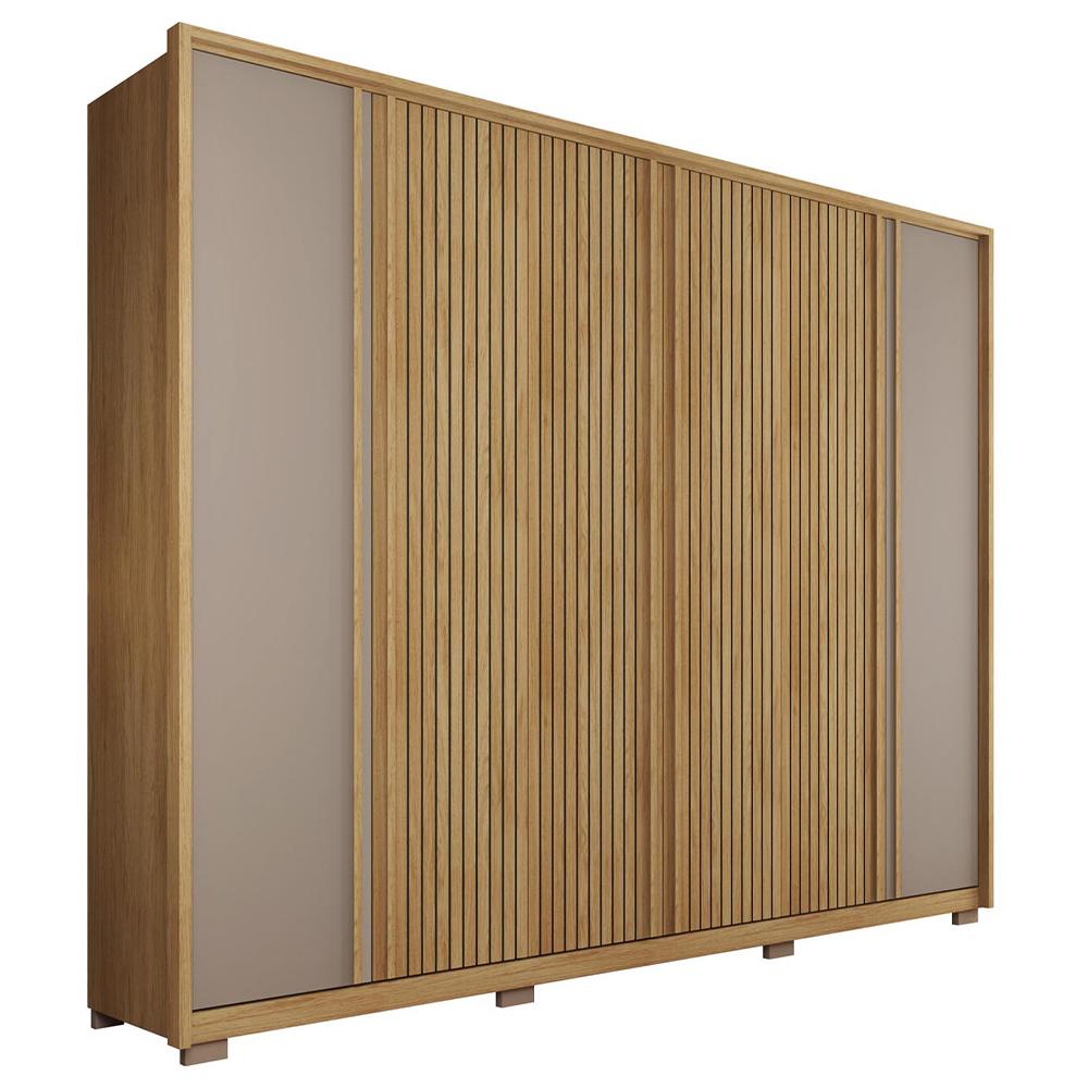 Guarda Roupa Casal Grande 6 Portas 4 Gavetas Marrom Proximus