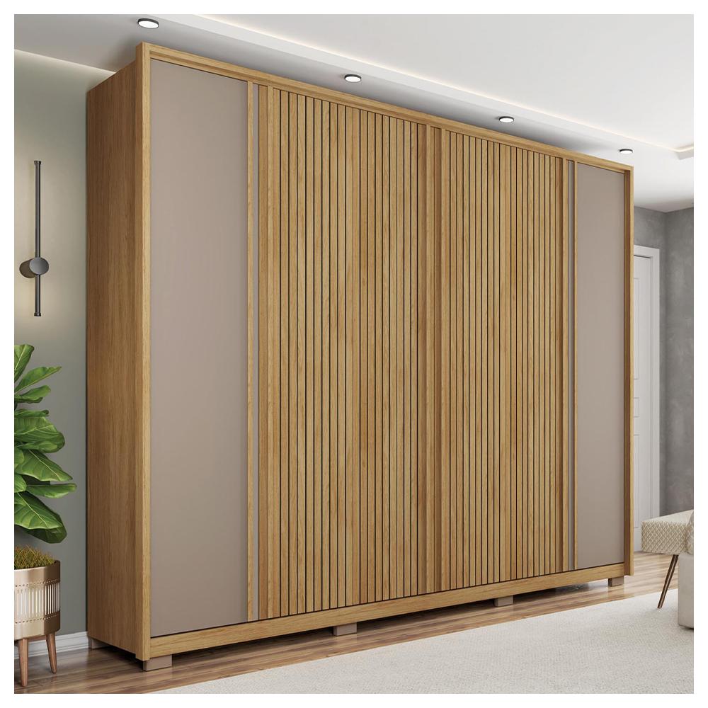 Guarda Roupa Casal Grande 6 Portas 4 Gavetas Marrom Proximus