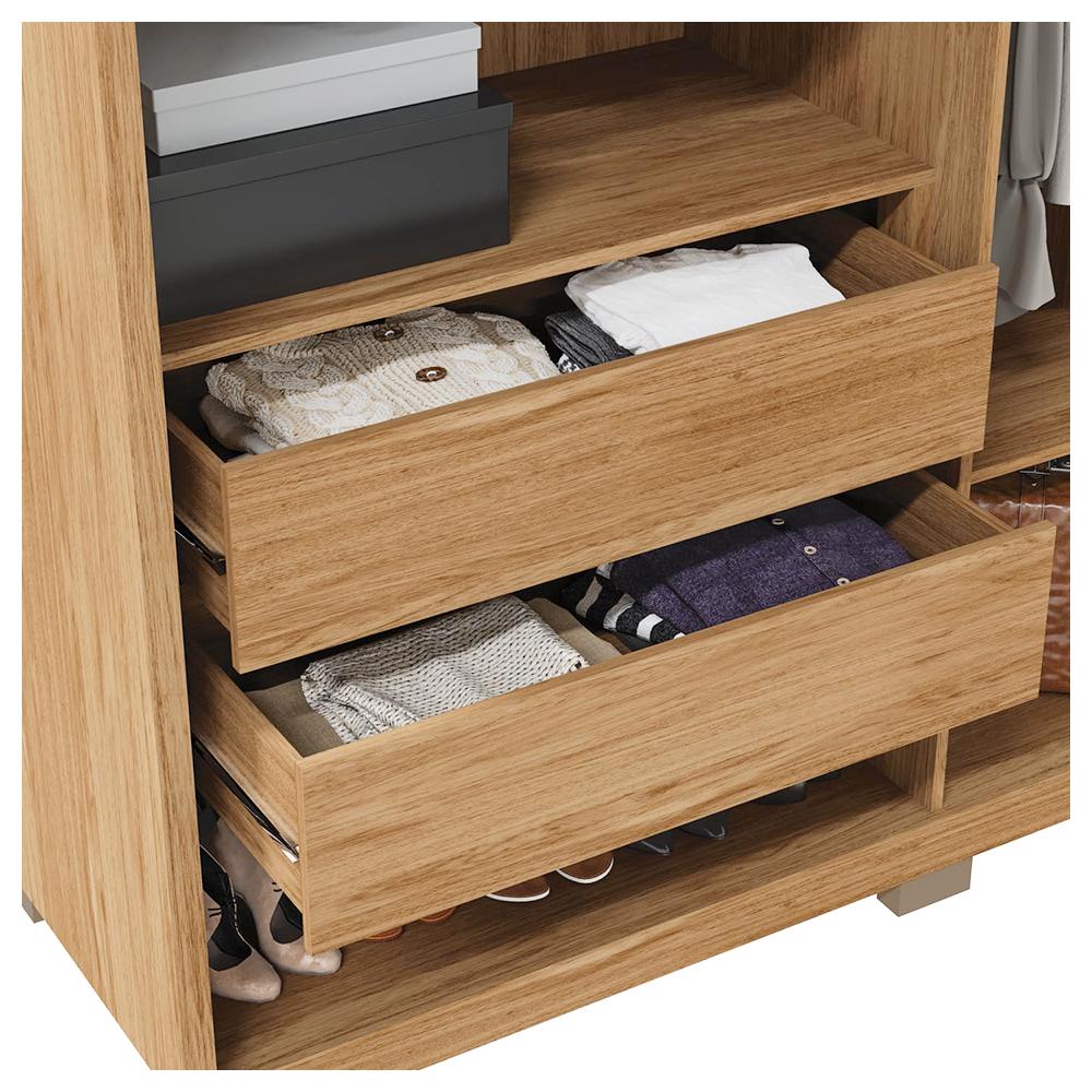 Guarda Roupa Casal Grande 6 Portas 4 Gavetas Marrom Proximus