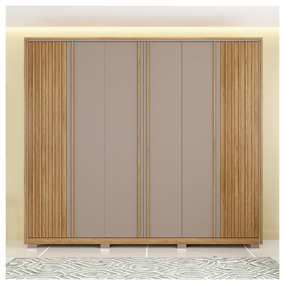 Guarda Roupa Casal Grande 6 Portas 6 Gavetas Marrom Apollo