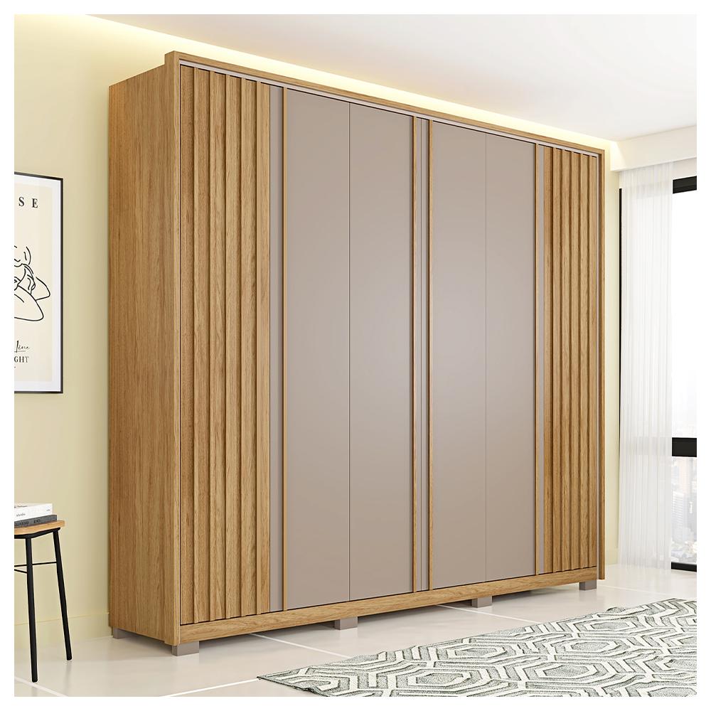 Guarda Roupa Casal Grande 6 Portas 6 Gavetas Marrom Apollo