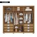 Guarda Roupa Casal Grande 6 Portas 6 Gavetas Marrom Apollo