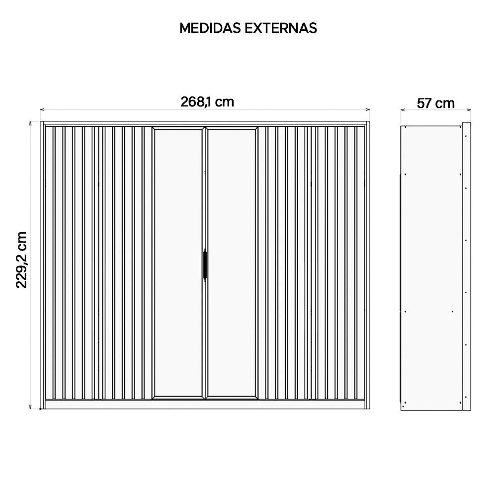Guarda Roupa Casal Grande 6 Portas 6 Gavetas Marrom Apollo