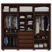 Guarda Roupa Casal Mozart 6 Portas 4 Gavetas Marrom Caemmun