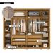 Guarda Roupa Casal Quintus 6 Portas 2 Espelho Marrom Caemmun
