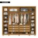 Guarda Roupa Casal Quintus 6 Portas 2 Espelho Marrom Caemmun