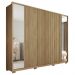 Guarda Roupa Grande 6 Portas 2 Espelhos Marrom Proximus