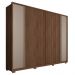 Guarda Roupa Grande Casal 6 Portas 4 Gavetas Marrom Proximus