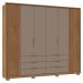 Guarda Roupa Maximus Casal 6 Portas 6 Gavetas Marrom Caemmun