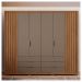 Guarda Roupa Maximus Casal 6 Portas 6 Gavetas Marrom Caemmun