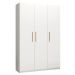 Guarda Roupa Roupeiro Casal 3 Portas Paris Branco Caemmun