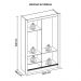Guarda Roupa Solteiro 2 Portas Com Espelho Marrom Glass
